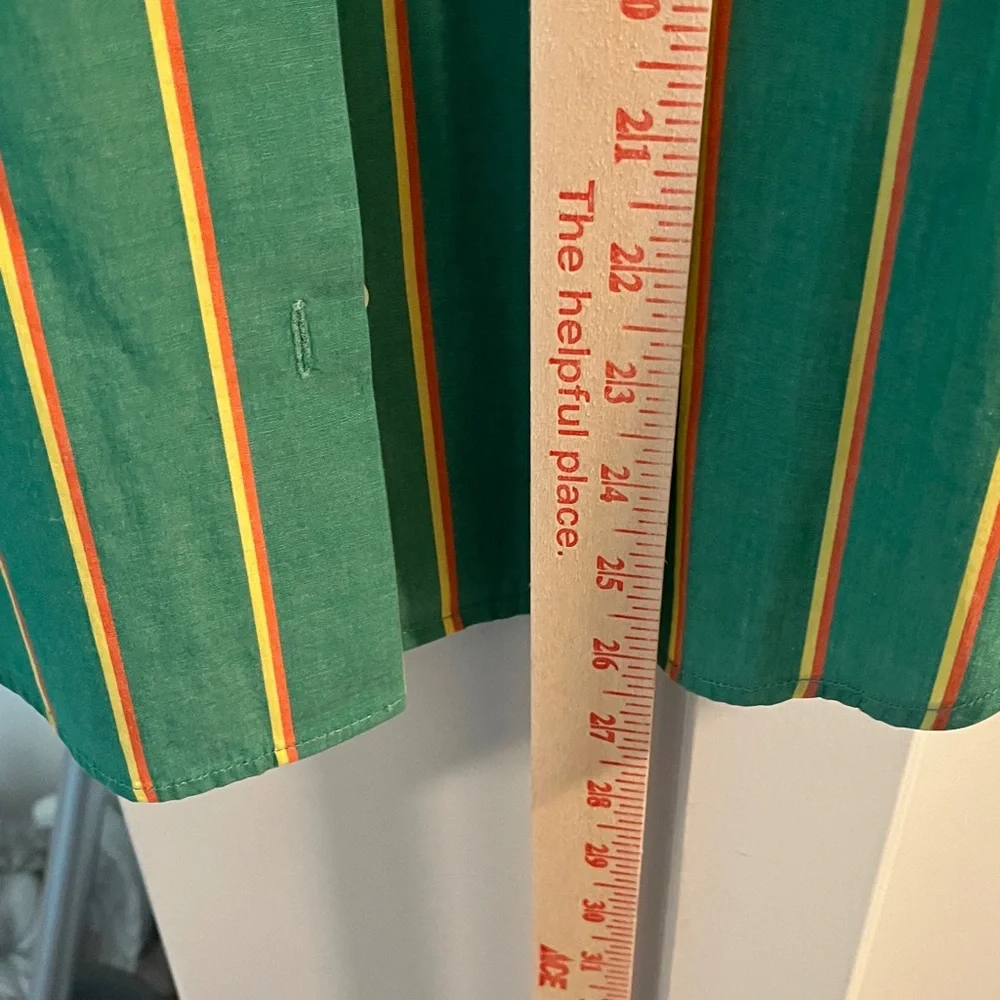 Gorgeous, Ralph Lauren Vtg Cotton, EUC Green,Orange Yellow Shirt 4 Heart Chakra. - Picture 4 of 6